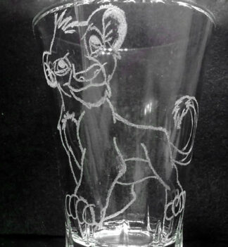 Simba: bicchiere inciso