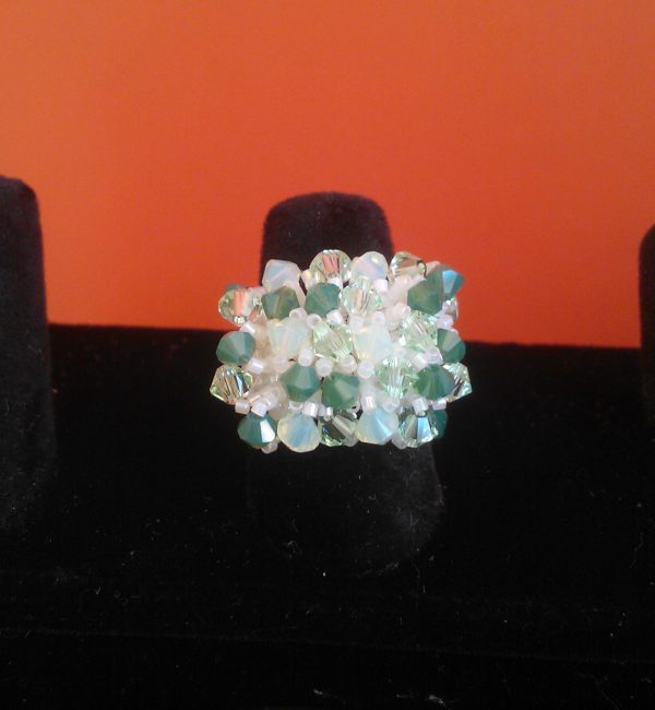 anello con swarovski fiore