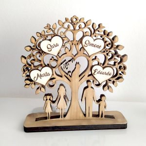 Lampada Albero della vita con famiglia