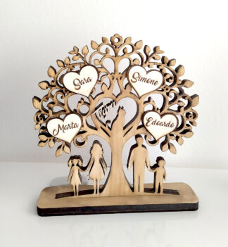 Lampada Albero della vita con famiglia