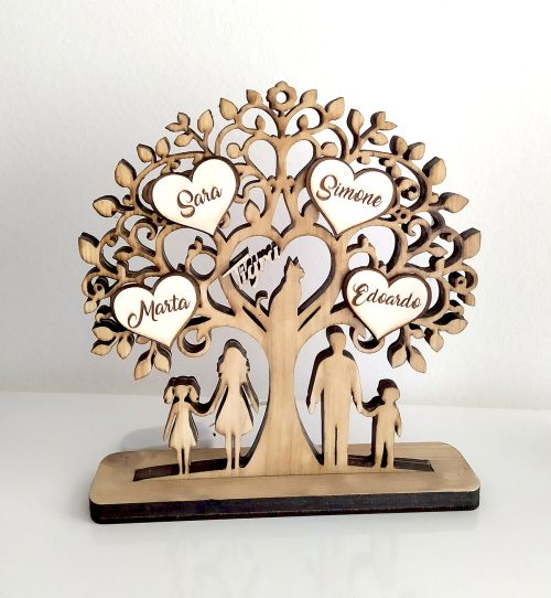 Lampada Albero della vita con famiglia