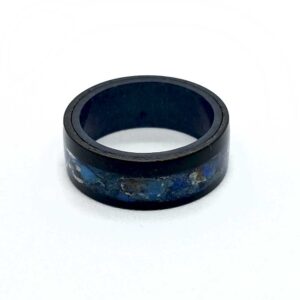 Anello in legno nero "notte stellata"