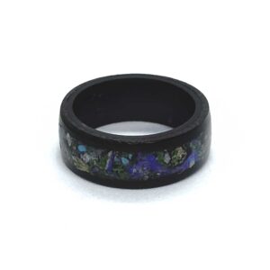 Anello nero con intarsio "galaxy"