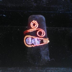 Anello in rame "Pearl lilac"