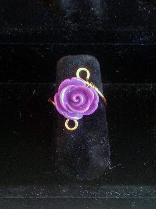 Anello wire rose violet