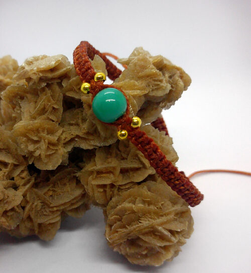 Bracciali macramè con perla di vetro