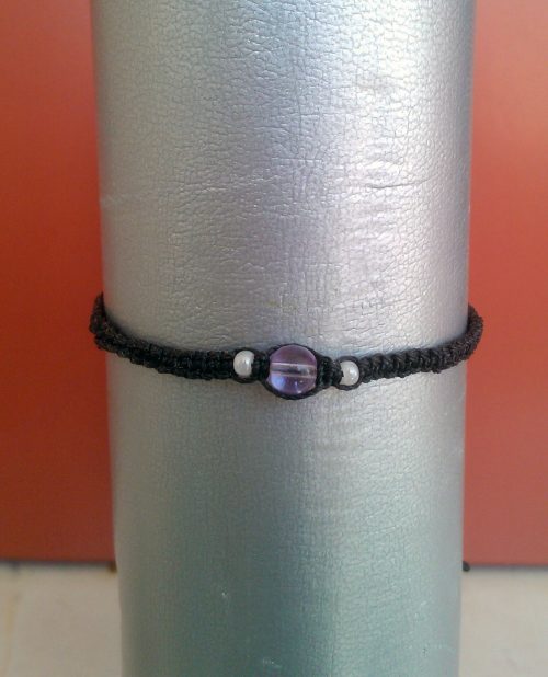 Braccialetto shamballa micro - nero