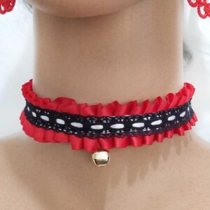 Collarino in raso con sonaglio