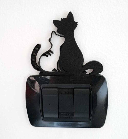 cornice decorativa interruttore con gatto