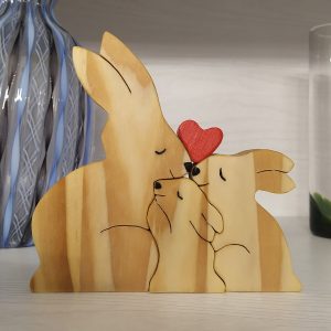 Sagoma puzzle famiglia: coniglietti