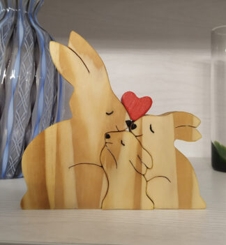 Sagoma puzzle famiglia: coniglietti