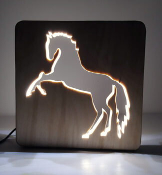 Lampada LED "cavallo impennato"