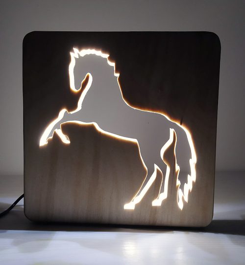 Lampada LED "cavallo impennato"