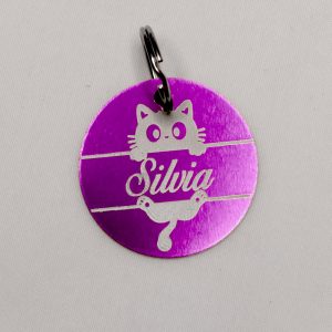 Medaglietta tonda in alluminio 4 cm - Personalizzabile
