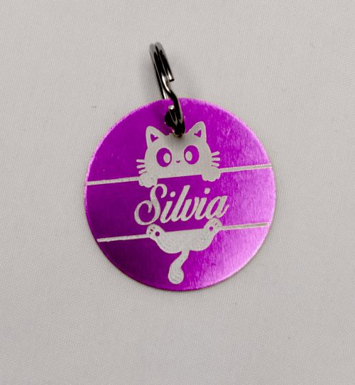Medaglietta tonda in alluminio 4 cm - Personalizzabile