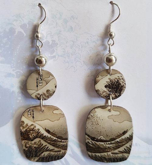 Orecchini con Onda di Hokusai