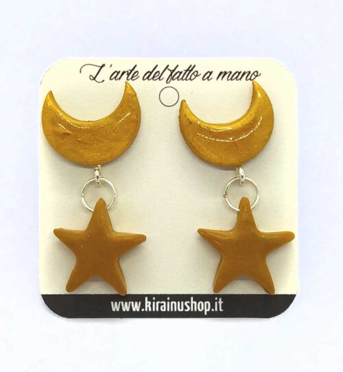 sailor moon orecchini luna stella
