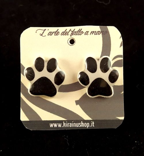 Orecchini impronta zampe di gatto