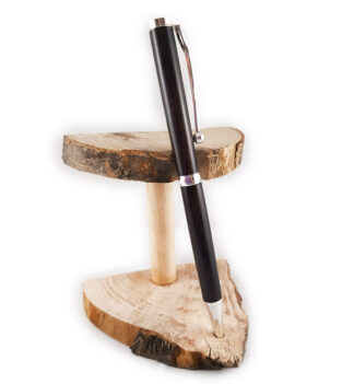 Penna a sfera in legno nero
