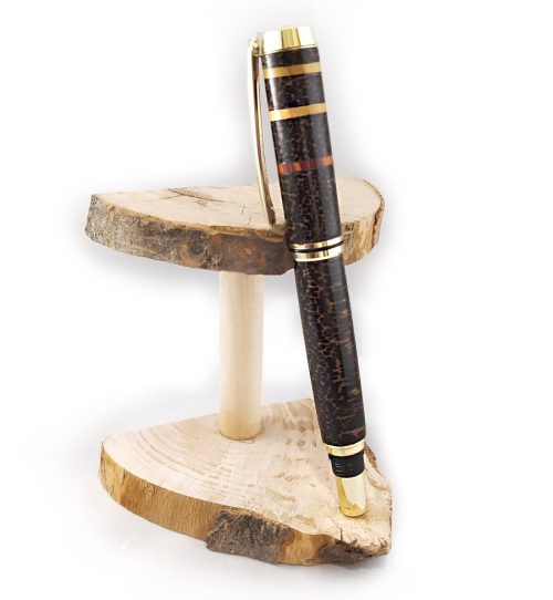 Penna stilografica in legno di palma nera