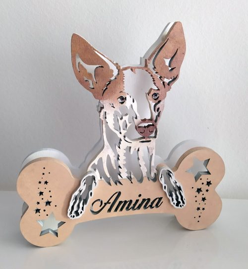 Lampada led Podenco Canario - personalizzabile