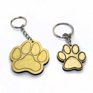Portachiavi-impronta-cane-gatto-semplice portachiavi cane e gatt impronta semplice