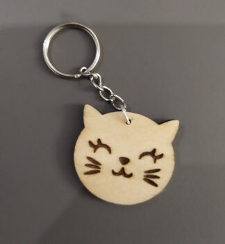 Portachiavi sagoma con testa di gatto