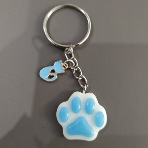 Portachiavi zampetta gatto in resina