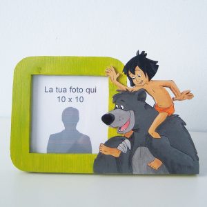 portafoto in legno baloo e mowgli