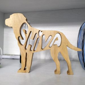 Sagoma cane Labrador con scritta - personalizzabile