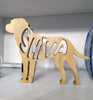 Sagoma cane Labrador con scritta - personalizzabile