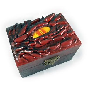 Scatola porta dadi "drago rosso spinato"