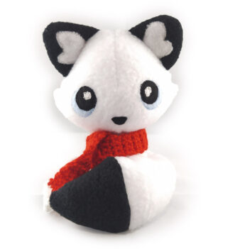 Peluche volpina con sciarpa