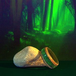 anello in legno zebrano e resina