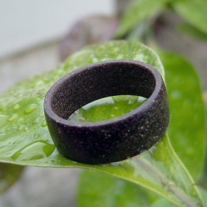 Anello in resina caffè