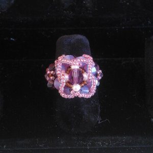 Anello rosetta viola