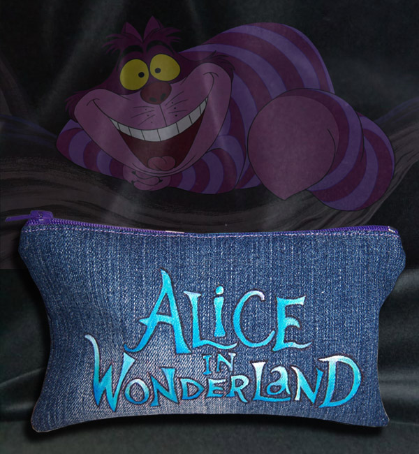 Astuccio di jeans "Drink me" Alice in wonderland