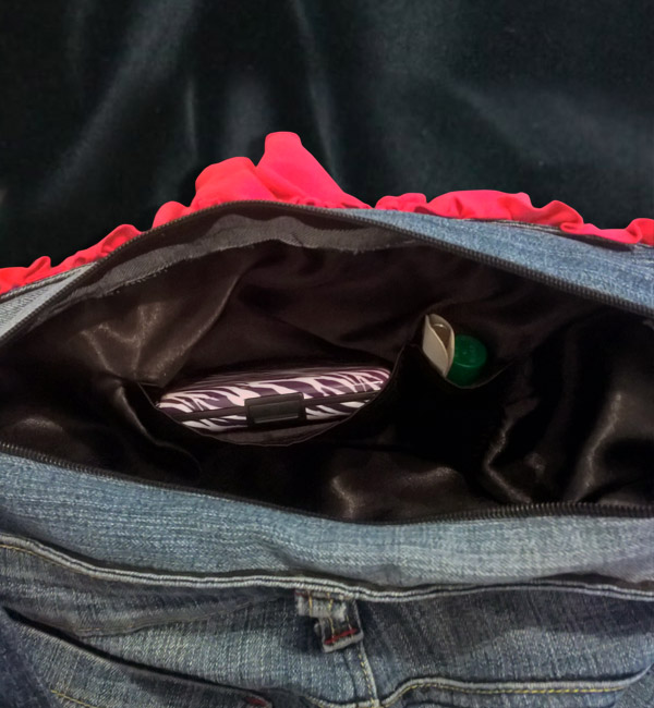 Borsa jeans con volant taschine