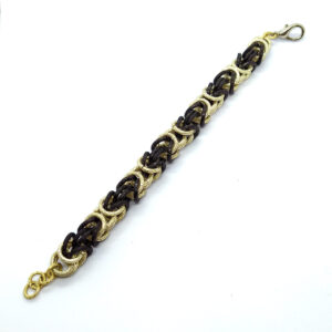 Bracciale in chainmail color oro e nero