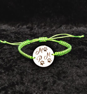bracciali personalizzati zampa e lettera