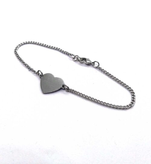 bracciale a catena con cuore