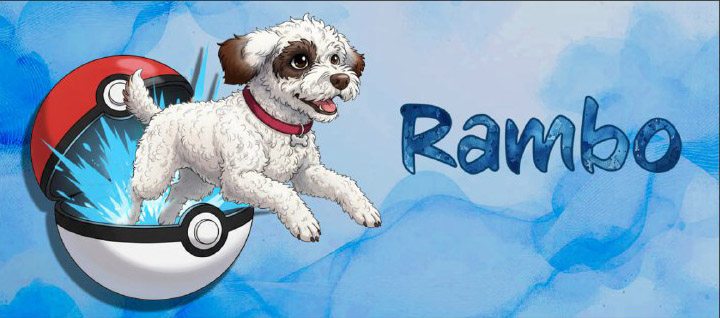 tazza personalizzata cane con sfera pokemon