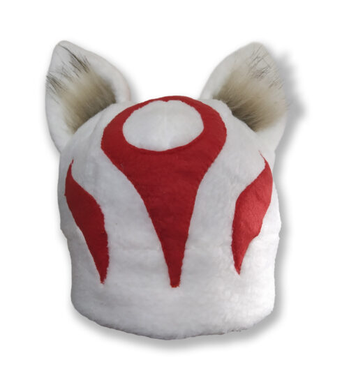 Cappello bianco con orecchie da lupo - Amaterasu