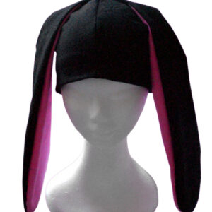 cappello-orecchie-coniglio-nero-pannolenci cappello orecchie coniglio nero