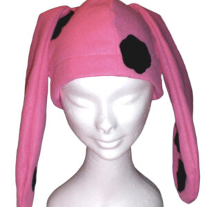 Cappello con orecchie da coniglio rosa