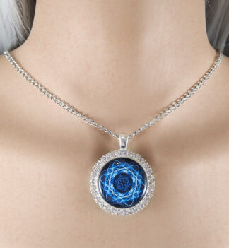 Collana pendente astratto e brillantini