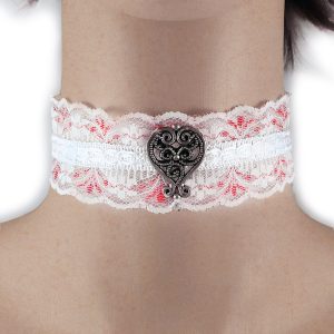 Collarino bianco con punto luce