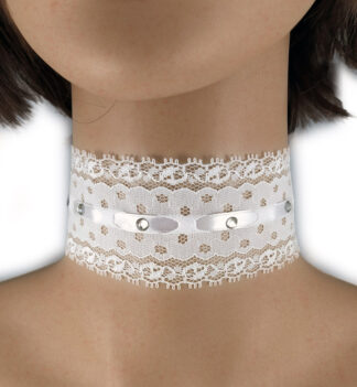 Collare da donna con più punti luce - bianco