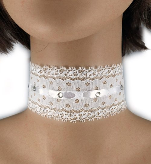 Collare da donna con più punti luce - bianco