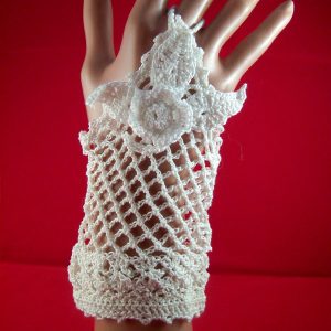 Guanti gothic con fiore